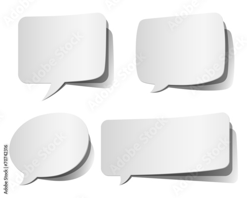 White Peeling Speech Bubbles
