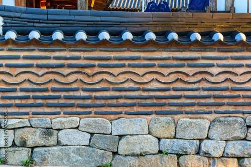 korean style brick wall