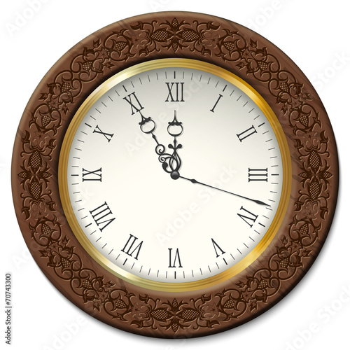 Vector vintage wall clock