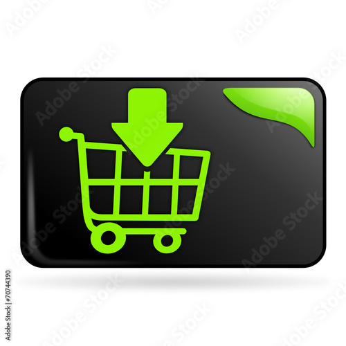 ajouter au chariot sur bouton web rectangle vert