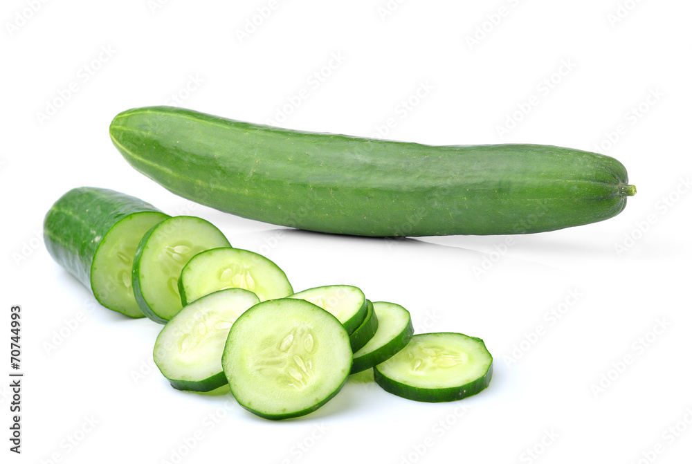 Fresh cucumber on white background Fresh cucumber on white background