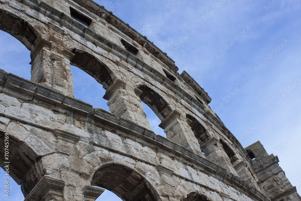 Rome's ancient Colosseum in Pula, Croatia