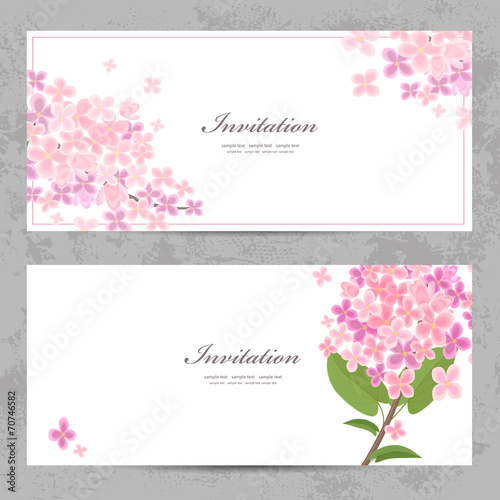 invitation cards with beautiful flowers for your design