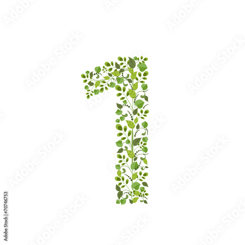 Spring green leaves. eco number 1