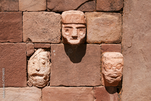 Details of Kalasayaya temple, Tiwanaku, Bolivia photo
