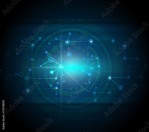 Vector illustration blue abstract technology background