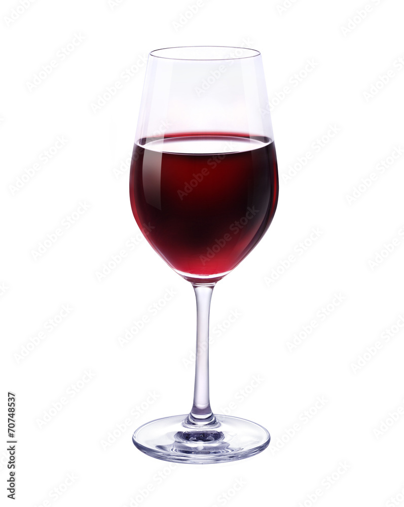 Red wine glass isolated on white background Red wine glass isolated on white background
