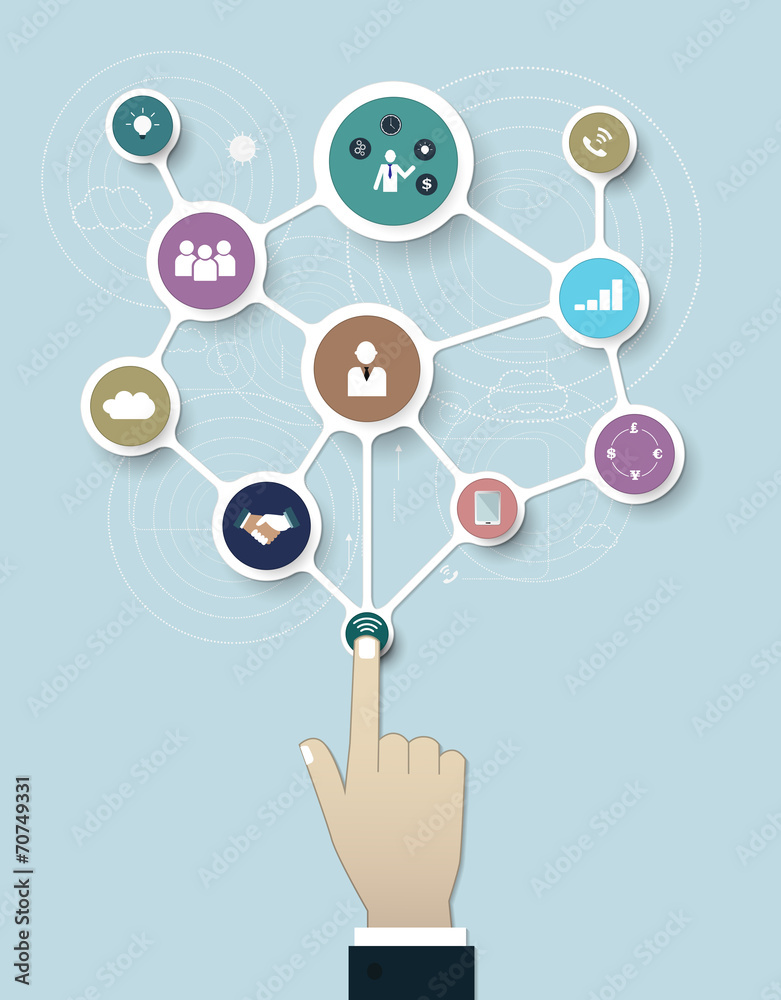 Business technology online space.Network concept Business technology online space.Network concept