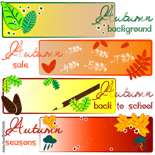 Autumn labels with fields for text