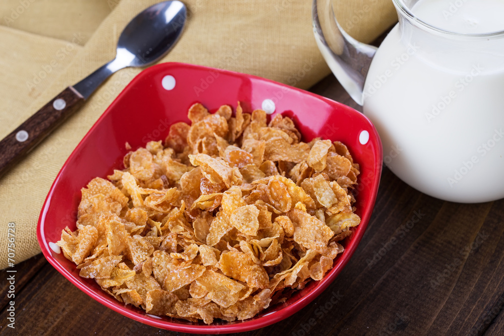 Cornflakes and milk Cornflakes and milk