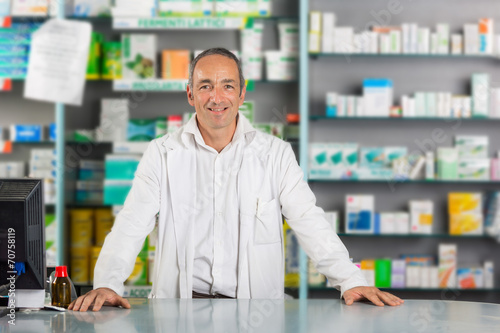 Handsome Pharmacist Portrait in a Drugstore © william87