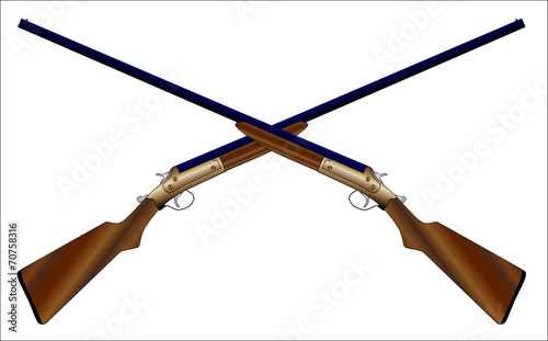 Crossed shotguns