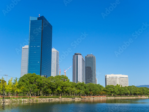 modern city  Osaka Japan.