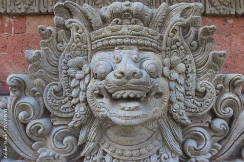 Traditional sculpture of the Bali island