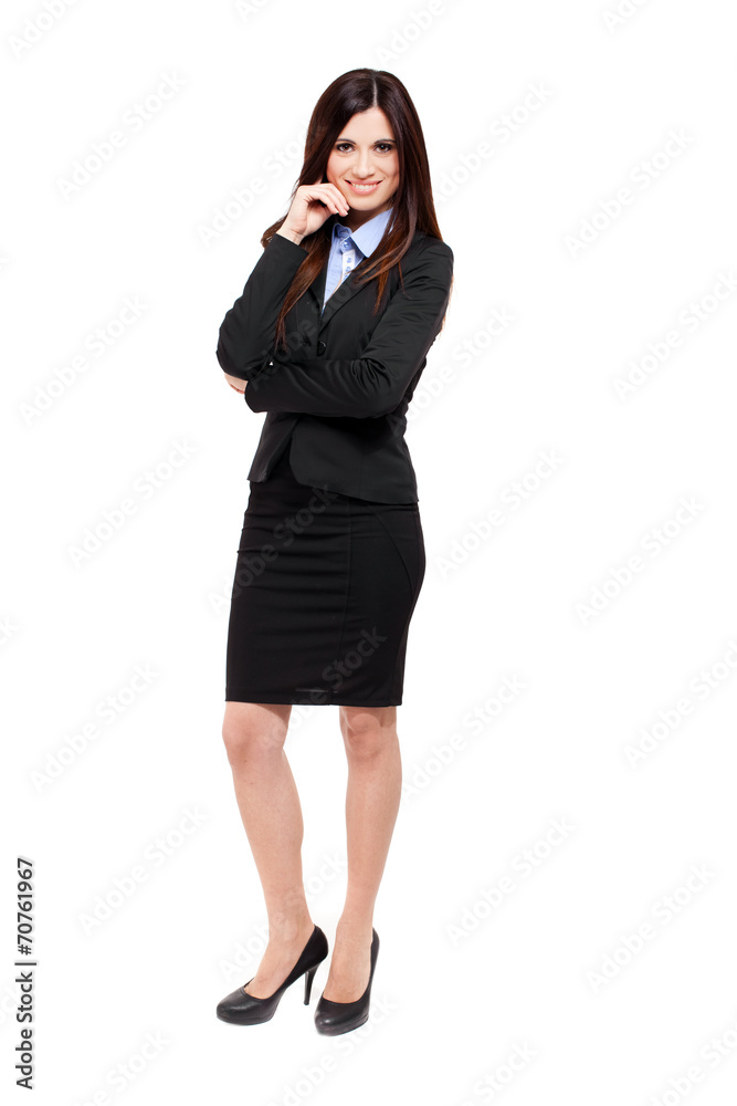 Full length businesswoman isolated on white Full length businesswoman isolated on white
