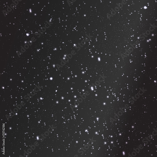 Night sky, nebula and galaxy, black and white background