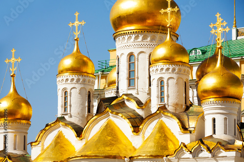 Golden domes of Annunciation Cathedral, Moscow
