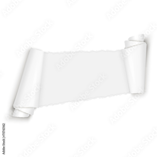 ripped open paper white