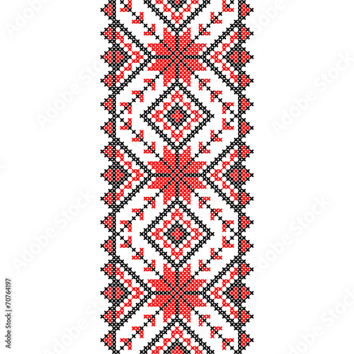 Embroidery. Ukrainian national ornament