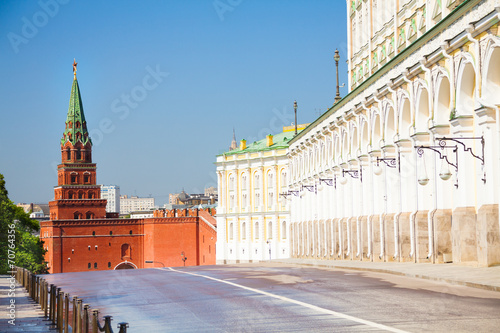 The close street view with Borovitskaya tower