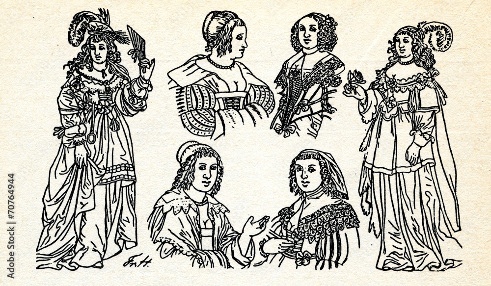 Women's fashion (end of 16 and 17 century)