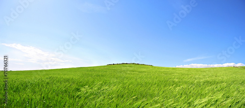 Collina con prato verde e cielo azzurro - Terra - Pianeta verde #70766321