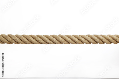 Rope in front of a white background