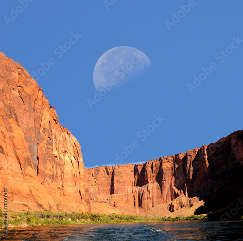 Moon and The Colorado River