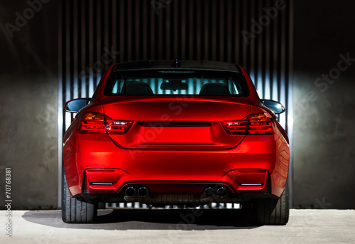 Luxury red car view