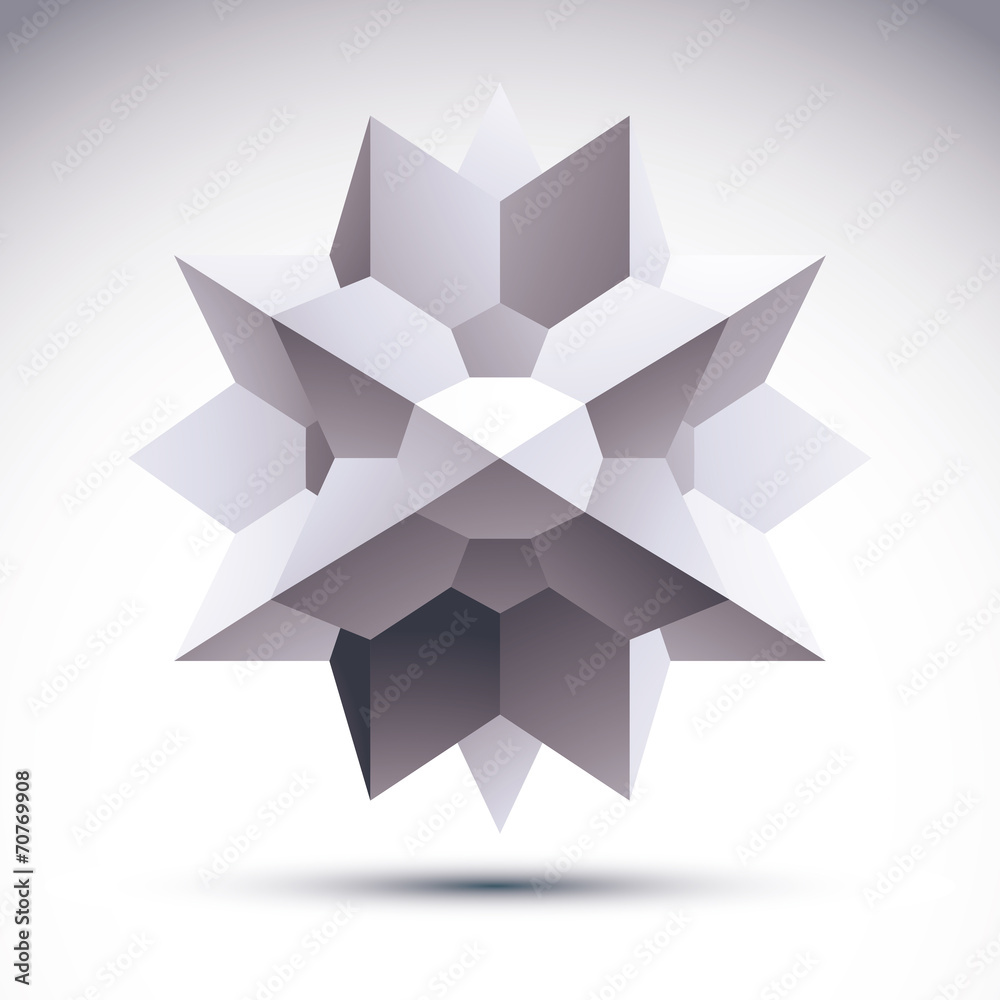 Abstract vector 3D object, clear eps 8.