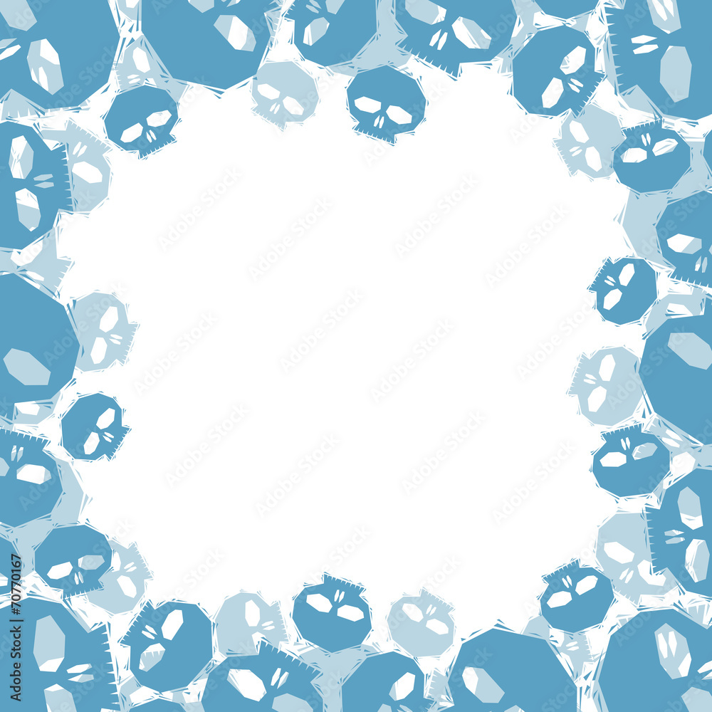 Skulls border made in contemporary geometric style, vector backg Skulls border made in contemporary geometric style, vector backg