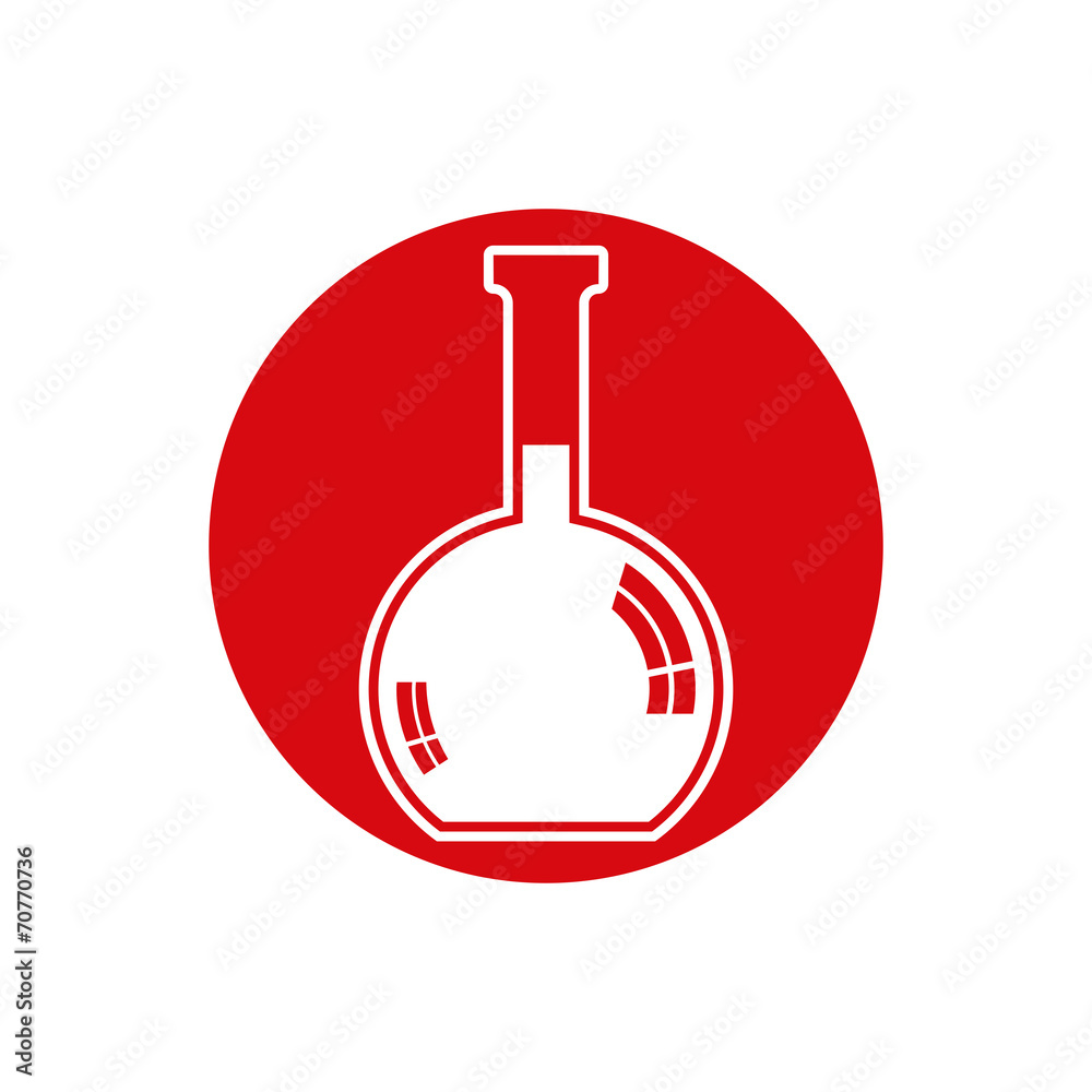 Chemical flask vector icon. Chemical flask vector icon.