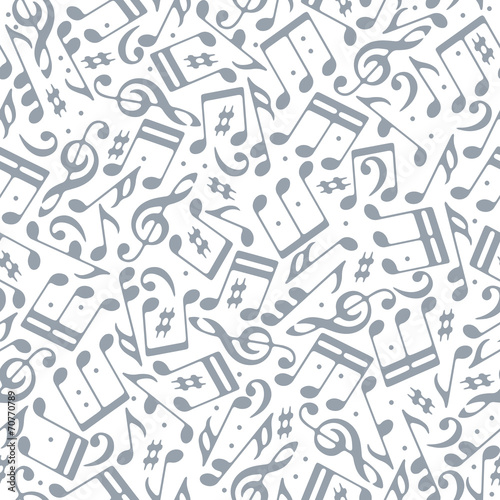 Musical notes seamless pattern.