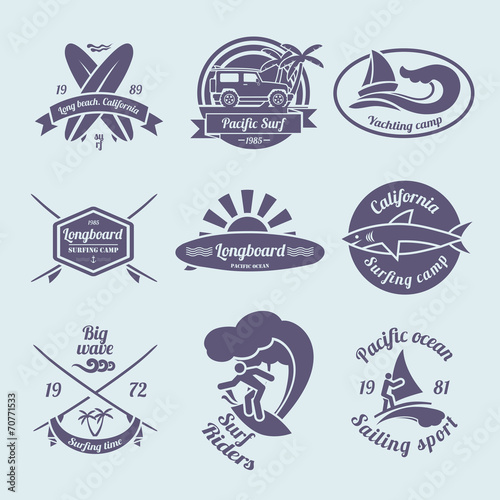 Surfing labels set