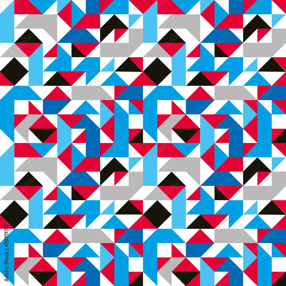 Bright seamless pattern with geometric figures, colorful mosaic Bright seamless pattern with geometric figures, colorful mosaic