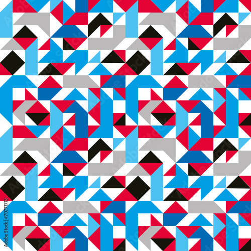 Bright seamless pattern with geometric figures  colorful mosaic