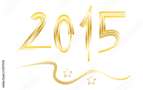 Neujahr 2015 - Jahreszahl mit Sternen