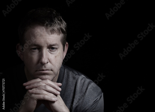 Картината върху платно Mature man with depressed look