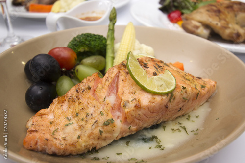 Grilled Salmon steak