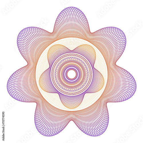 Guilloché Star Rosette