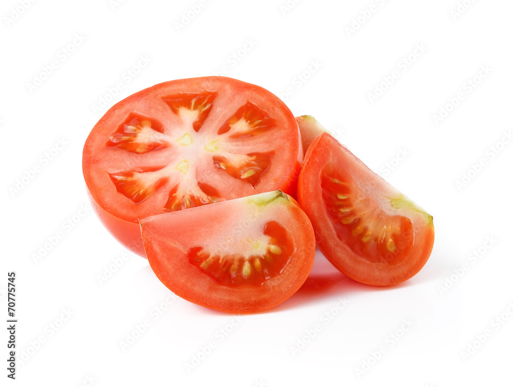 Tomato slice isolated on white background Tomato slice isolated on white background
