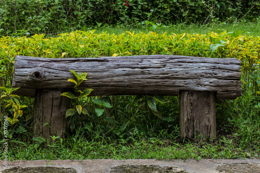 wooden bench, object