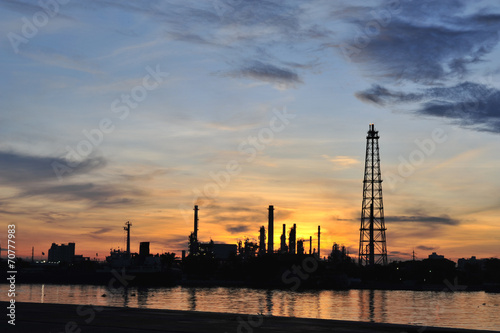 Refinery plant at sunrise