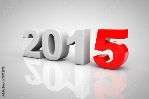 New Year 2015 3d Sign