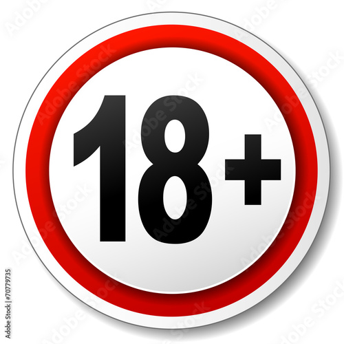 Vector eighteen icon