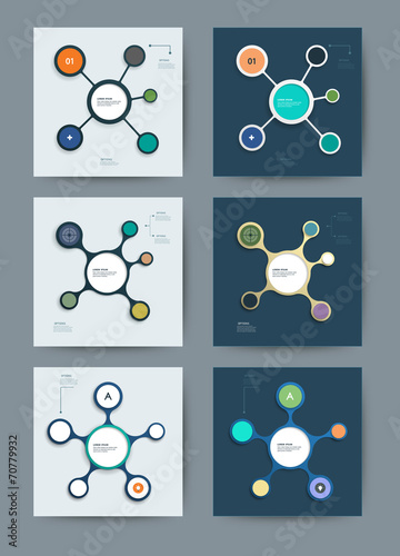 Set of Infographics molecule design template