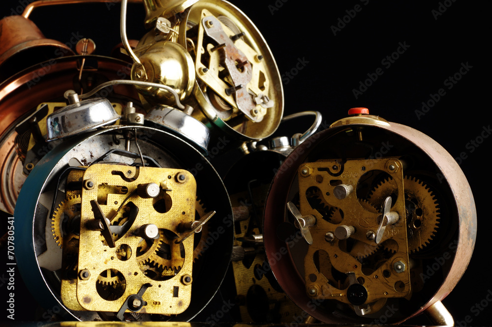 Fototapeta premium alarm clocks background 8