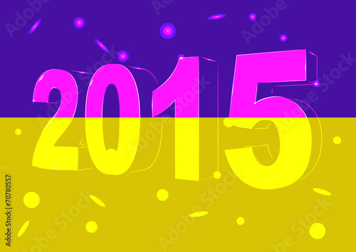 Новый 2015 год на фоне флага Украины