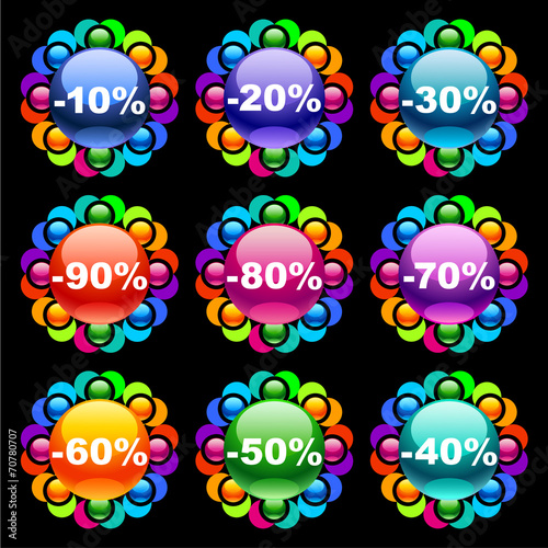 Vector discount labels 3