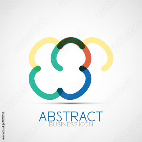 Line design loop logo